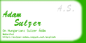 adam sulzer business card